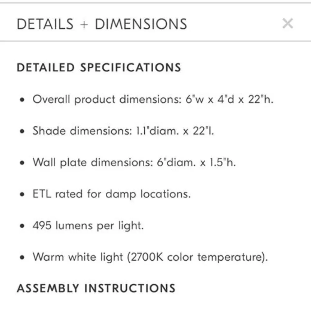 West Elm Light Rods LED Sconce
